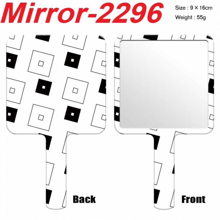 Roblox Anime peripheral UV printing handle small mirror portable makeup mirror 9x16cm