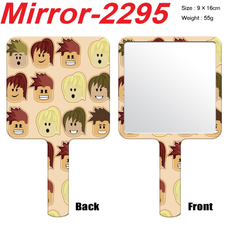 Roblox Anime peripheral UV printing handle small mirror portable makeup mirror 9x16cm