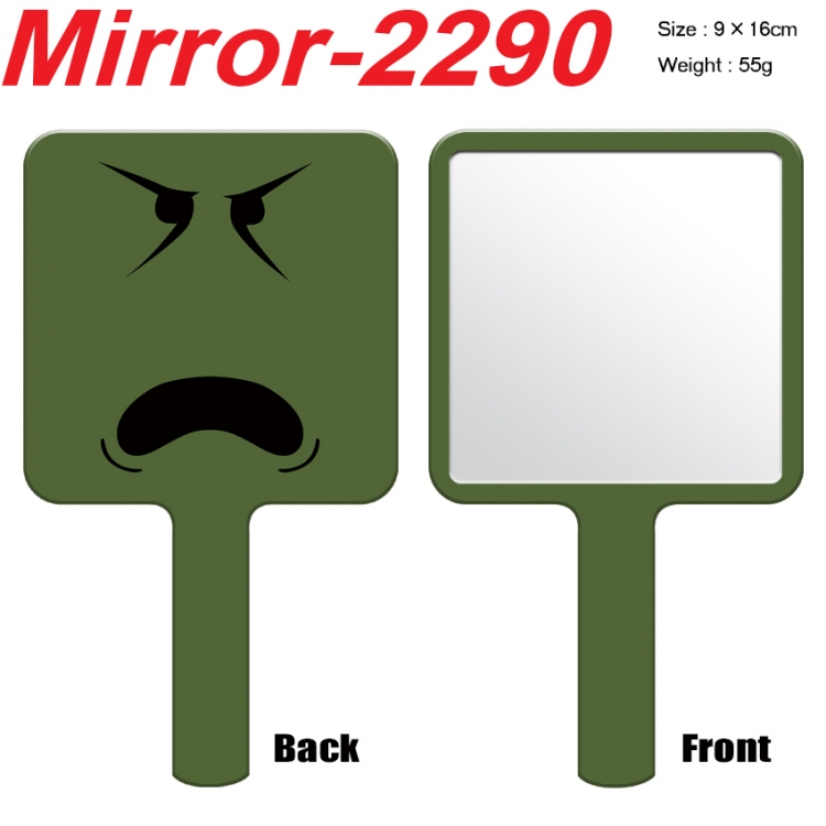 Roblox Anime peripheral UV printing handle small mirror portable makeup mirror 9x16cm