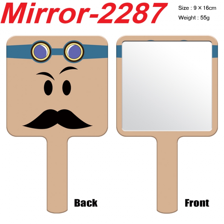 Roblox Anime peripheral UV printing handle small mirror portable makeup mirror 9x16cm