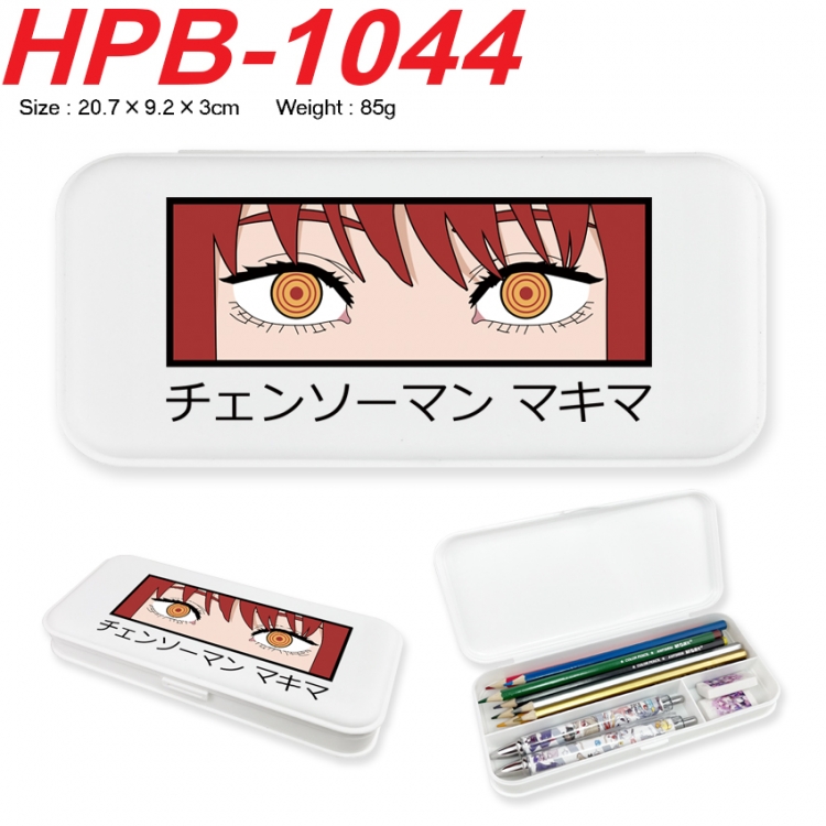 Chainsawman Anime peripheral square UV printed PE material stationery box 20.7X9.2X3CM