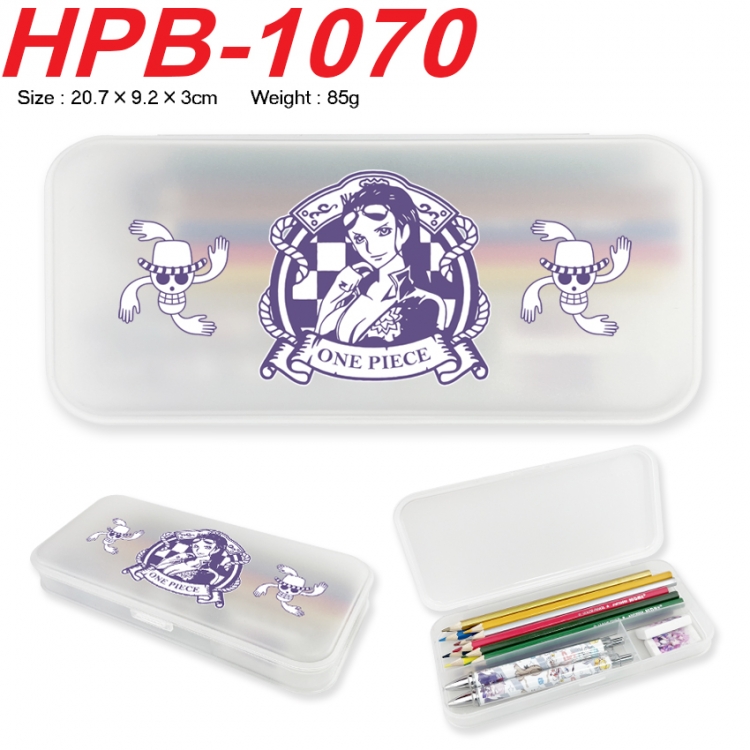 One Piece Anime peripheral square UV printed PE material stationery box 20.7X9.2X3CM