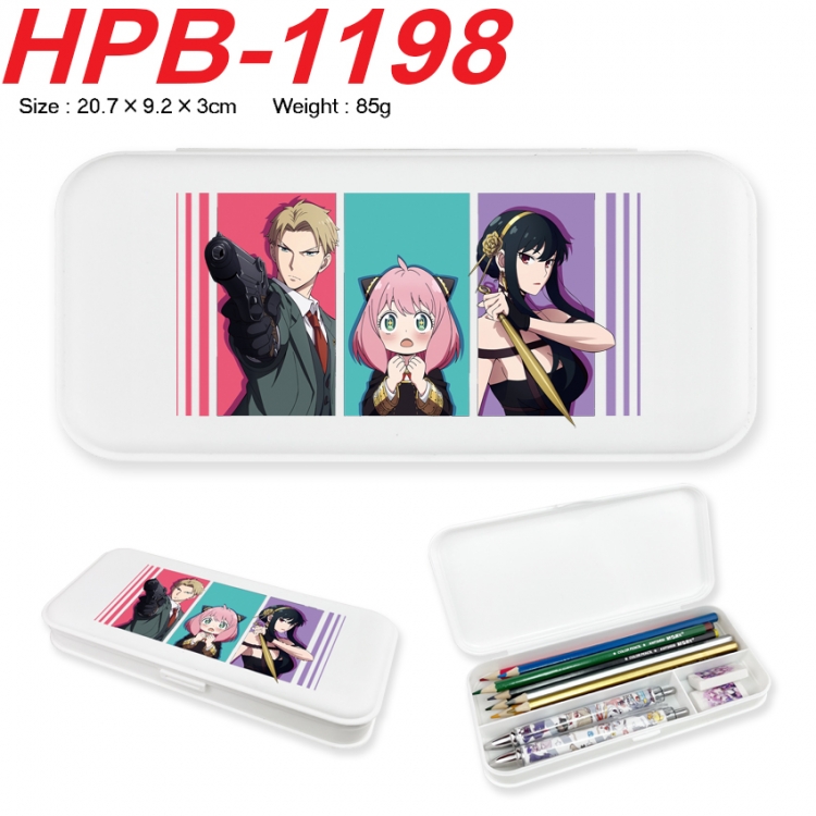  SPY x FAMILY Anime peripheral square UV printed PE material stationery box 20.7X9.2X3CM