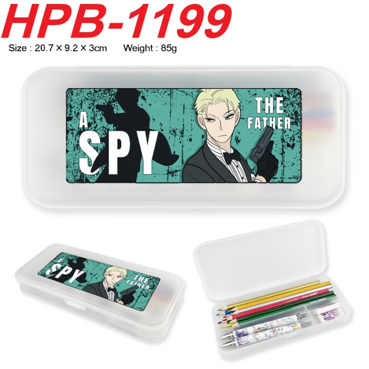  SPY x FAMILY Anime peripheral square UV printed PE material stationery box 20.7X9.2X3CM