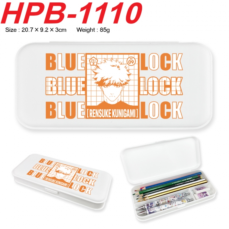 BLUE LOCK Anime peripheral square UV printed PE material stationery box 20.7X9.2X3CM