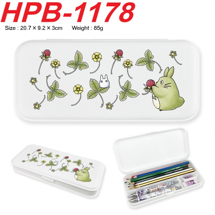 TOTORO Anime peripheral square UV printed PE material stationery box 20.7X9.2X3CM