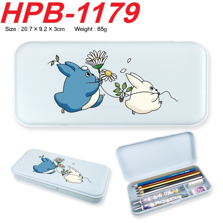 TOTORO Anime peripheral square UV printed PE material stationery box 20.7X9.2X3CM