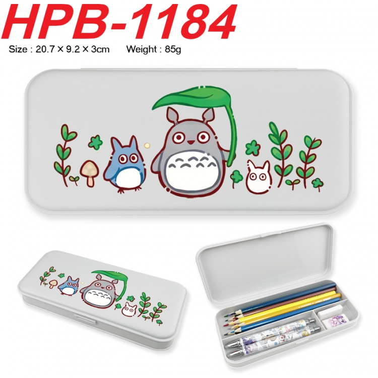 TOTORO Anime peripheral square UV printed PE material stationery box 20.7X9.2X3CM