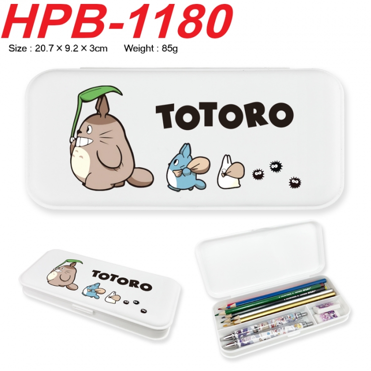 TOTORO Anime peripheral square UV printed PE material stationery box 20.7X9.2X3CM