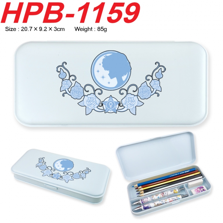 sailormoon Anime peripheral square UV printed PE material stationery box 20.7X9.2X3CM