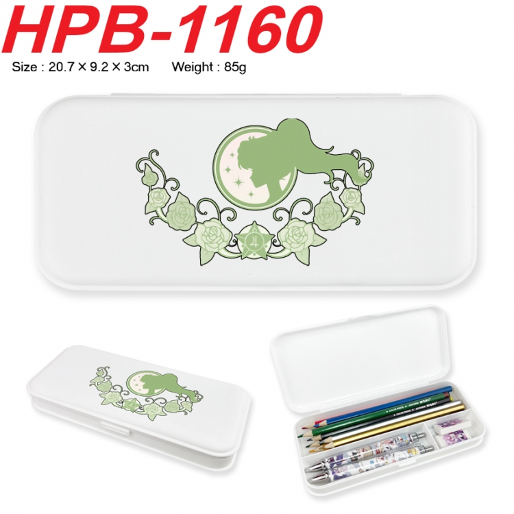 sailormoon Anime peripheral square UV printed PE material stationery box 20.7X9.2X3CM