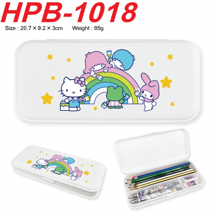 sanrio Anime peripheral square UV printed PE material stationery box 20.7X9.2X3CM