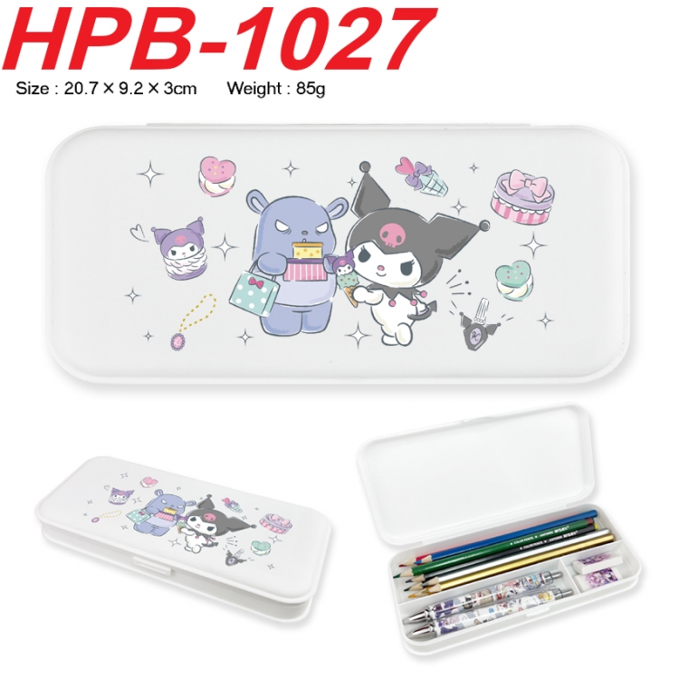 sanrio Anime peripheral square UV printed PE material stationery box 20.7X9.2X3CM