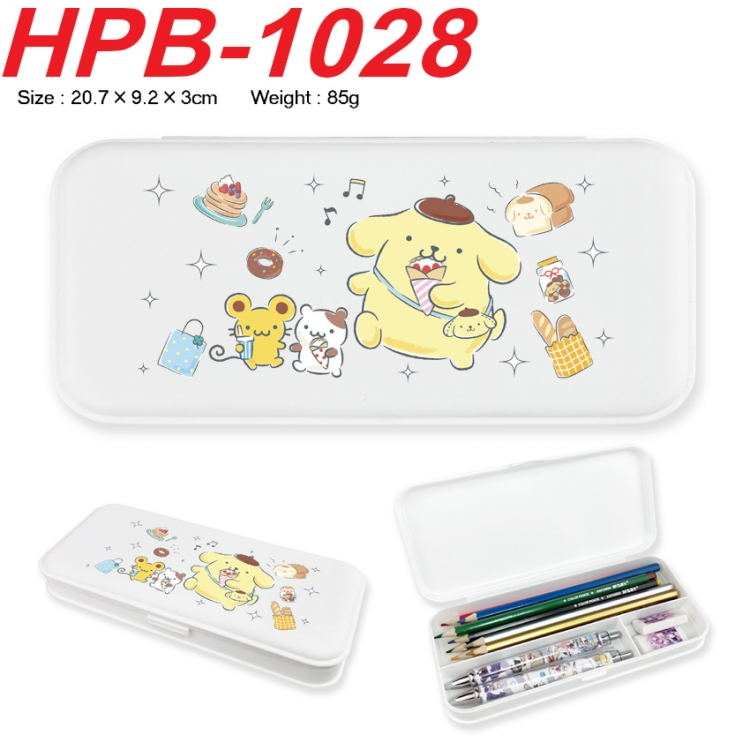 sanrio Anime peripheral square UV printed PE material stationery box 20.7X9.2X3CM