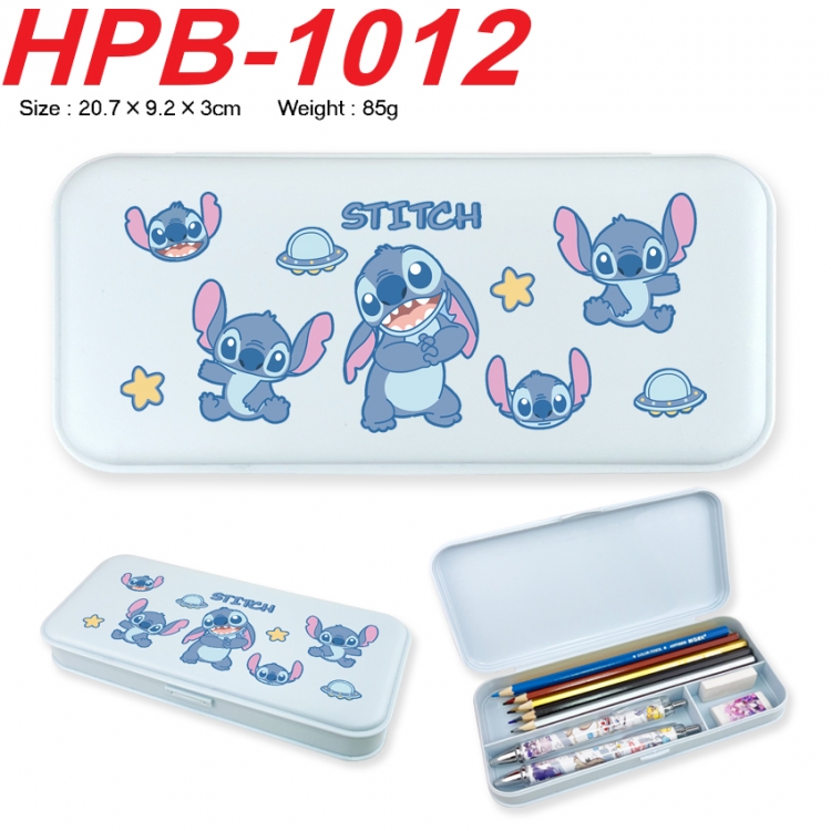 Lilo & Stitch Anime peripheral square UV printed PE material stationery box 20.7X9.2X3CM