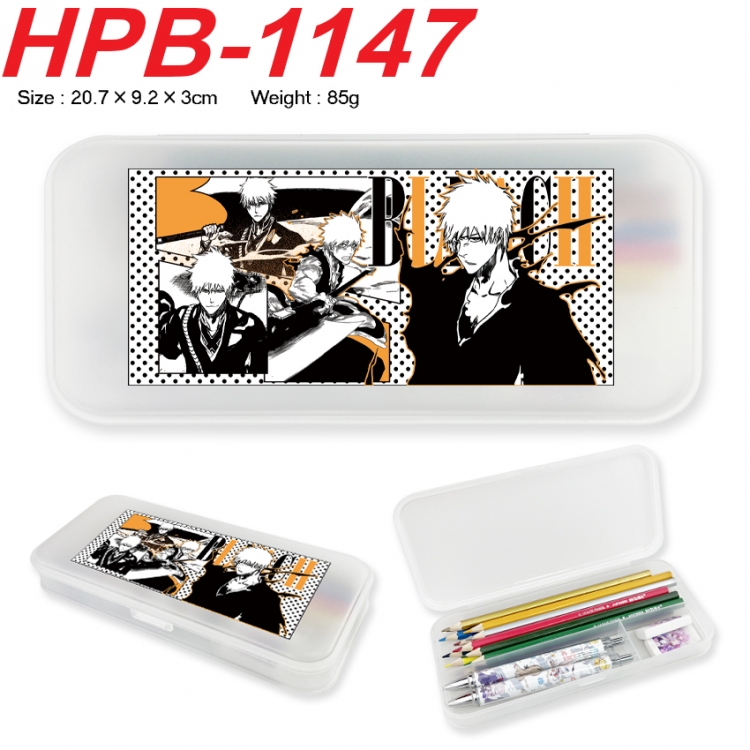 Bleach Anime peripheral square UV printed PE material stationery box 20.7X9.2X3CM