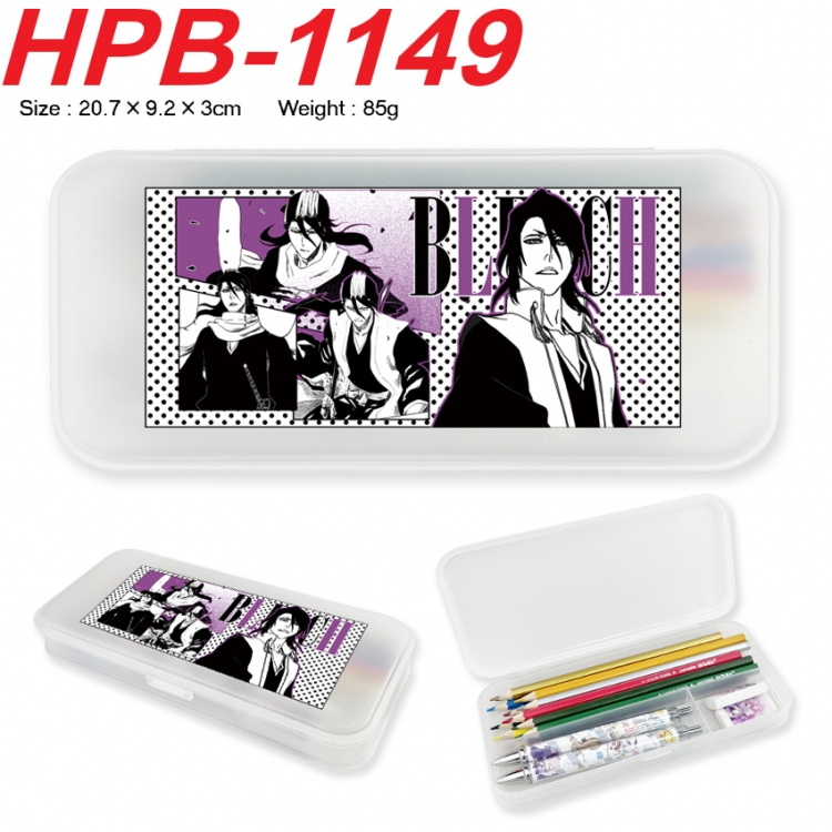 Bleach Anime peripheral square UV printed PE material stationery box 20.7X9.2X3CM