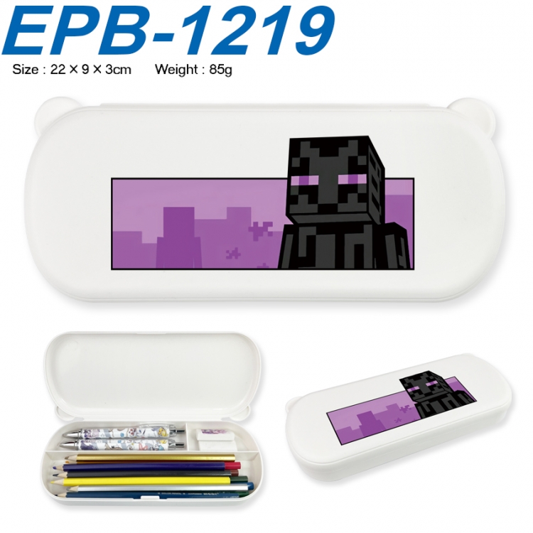 Minecraft Anime peripheral UV printed PP material stationery box 22X9X3CM