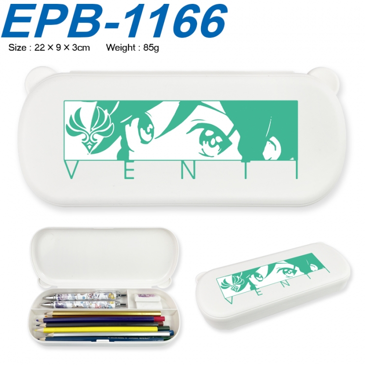 Genshin Impact Anime peripheral UV printed PP material stationery box 22X9X3CM EPB-1166