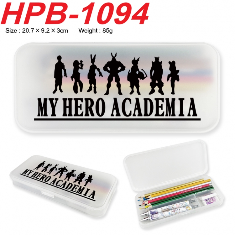 My Hero Academia Anime peripheral square UV printed PE material stationery box 20.7X9.2X3CM HPB-1094