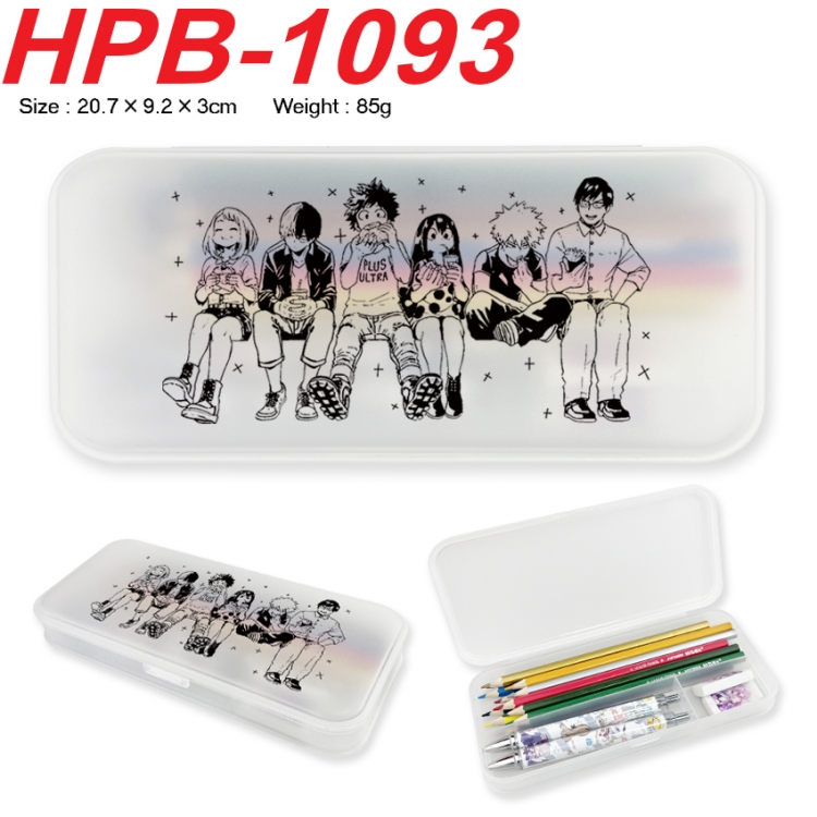 My Hero Academia Anime peripheral square UV printed PE material stationery box 20.7X9.2X3CM HPB-1093