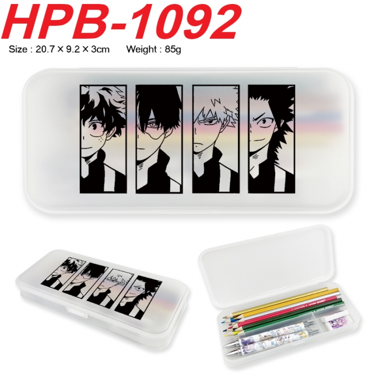 My Hero Academia Anime peripheral square UV printed PE material stationery box 20.7X9.2X3CM HPB-1092