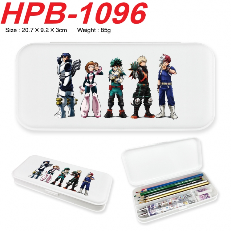 My Hero Academia Anime peripheral square UV printed PE material stationery box 20.7X9.2X3CM HPB-1096