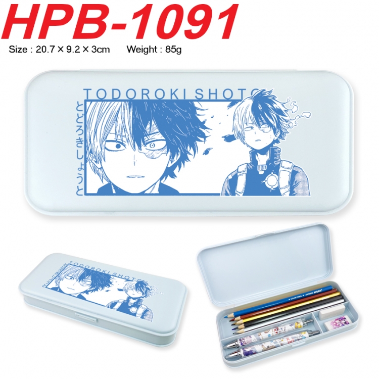 My Hero Academia Anime peripheral square UV printed PE material stationery box 20.7X9.2X3CM HPB-1091