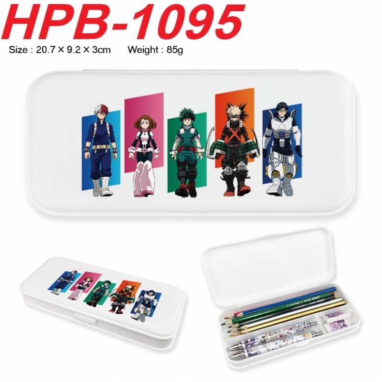 My Hero Academia Anime peripheral square UV printed PE material stationery box 20.7X9.2X3CM HPB-1095