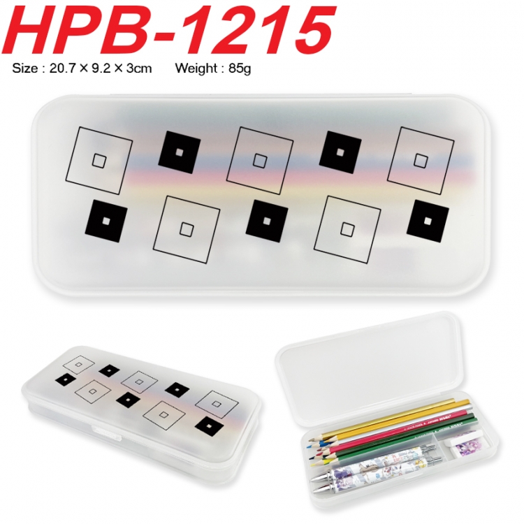Roblox Anime peripheral square UV printed PE material stationery box 20.7X9.2X3CM HPB-1215