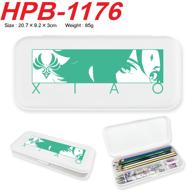 Genshin Impact  Anime peripheral square UV printed PE material stationery box 20.7X9.2X3CM HPB-1176