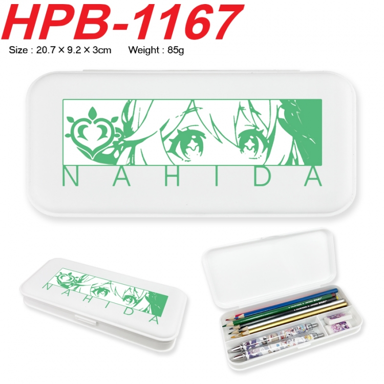 Genshin Impact  Anime peripheral square UV printed PE material stationery box 20.7X9.2X3CM HPB-1167