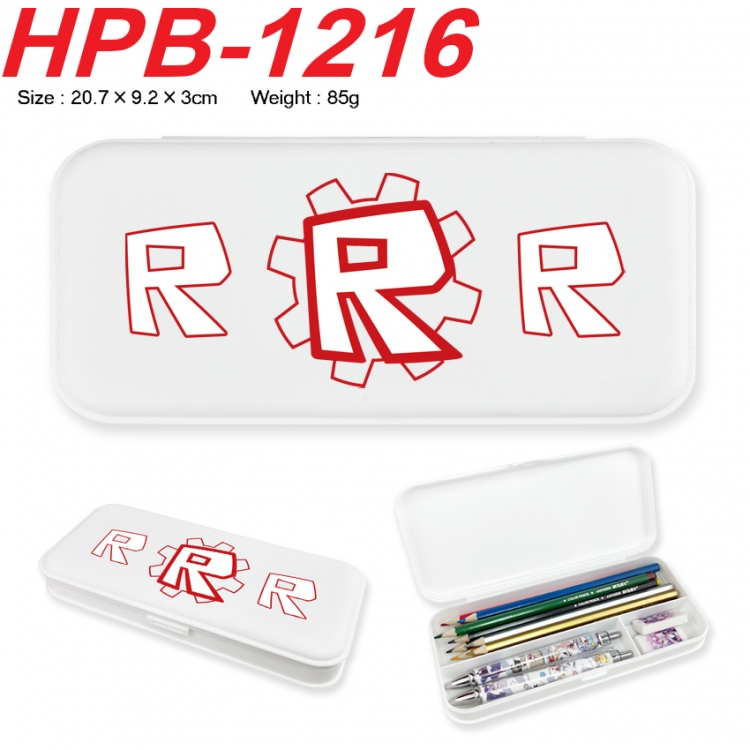 Roblox Anime peripheral square UV printed PE material stationery box 20.7X9.2X3CM HPB-1216