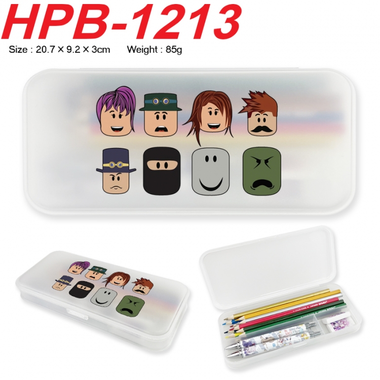 Roblox Anime peripheral square UV printed PE material stationery box 20.7X9.2X3CM HPB-1213