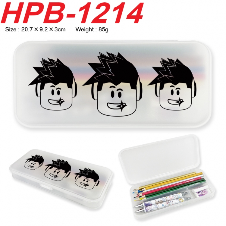Roblox Anime peripheral square UV printed PE material stationery box 20.7X9.2X3CM HPB-1214