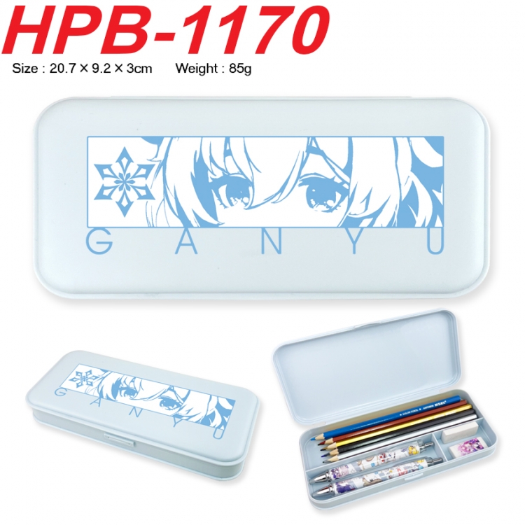 Genshin Impact  Anime peripheral square UV printed PE material stationery box 20.7X9.2X3CM HPB-1170