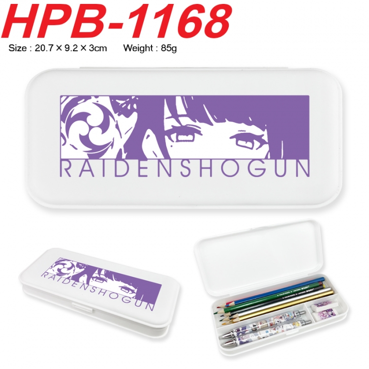 Genshin Impact  Anime peripheral square UV printed PE material stationery box 20.7X9.2X3CM HPB-1168