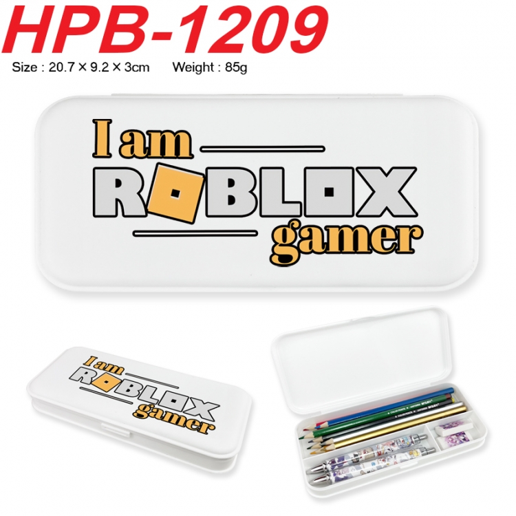 Roblox Anime peripheral square UV printed PE material stationery box 20.7X9.2X3CM HPB-1209