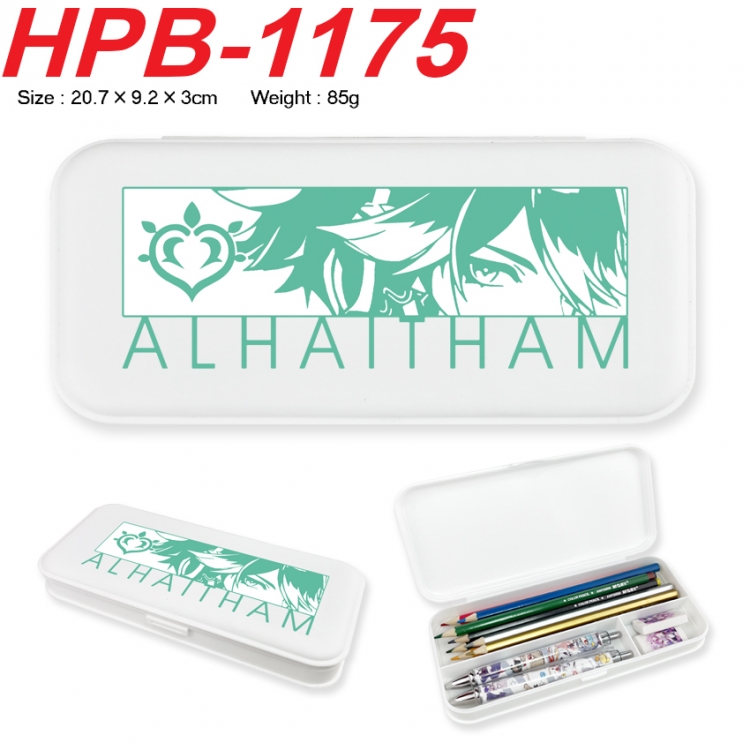 Genshin Impact  Anime peripheral square UV printed PE material stationery box 20.7X9.2X3CM HPB-1175