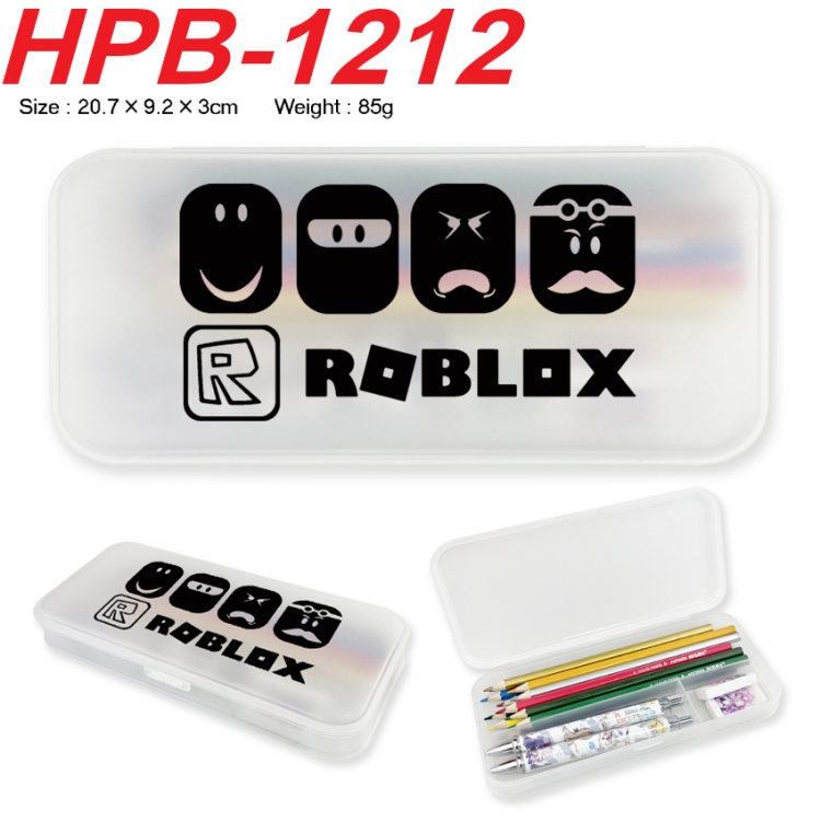Roblox Anime peripheral square UV printed PE material stationery box 20.7X9.2X3CM HPB-1212