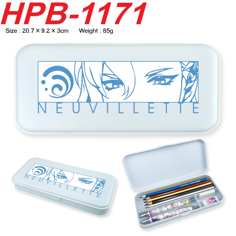 Genshin Impact  Anime peripheral square UV printed PE material stationery box 20.7X9.2X3CM HPB-1171