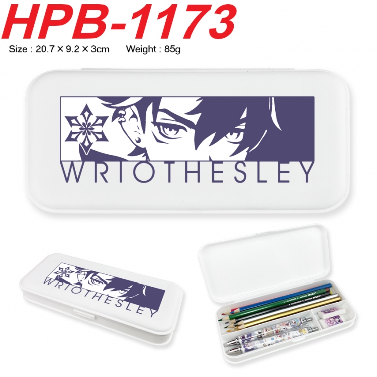 Genshin Impact  Anime peripheral square UV printed PE material stationery box 20.7X9.2X3CM HPB-1173