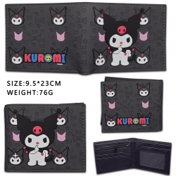 Kuromi  Silicone PVC Wallet Short Half Fold Wallet 9.5X23CM