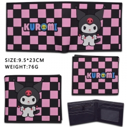 Kuromi Silicone PVC Wallet Short Half Fold Wallet 9.5X23CM