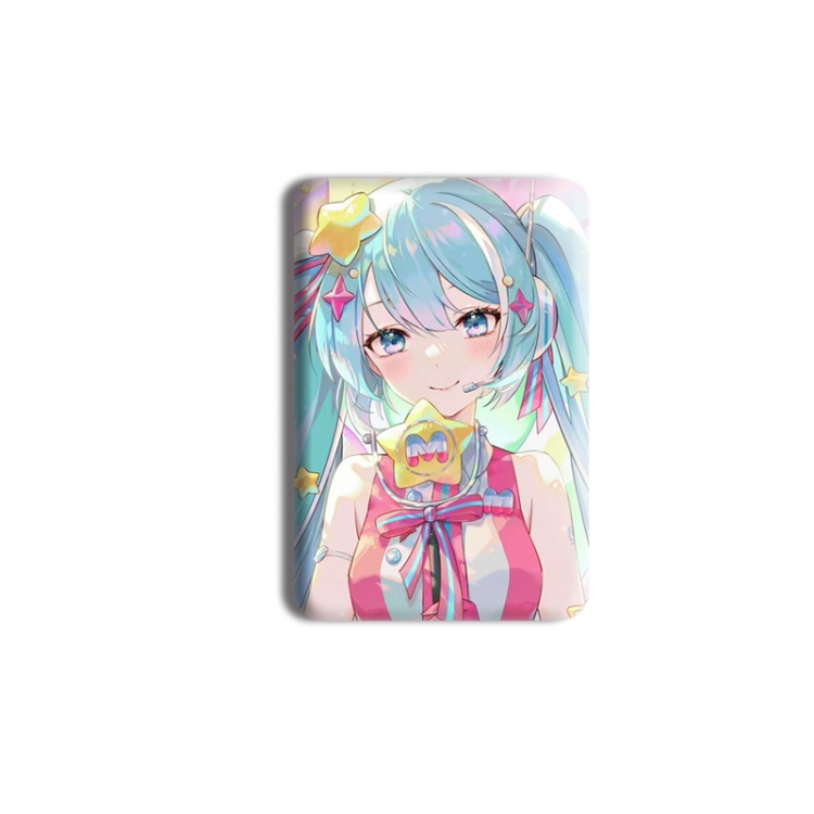 Hatsune Miku Anime square tinplate badge chest badge 40X60CM price for 5 pcs