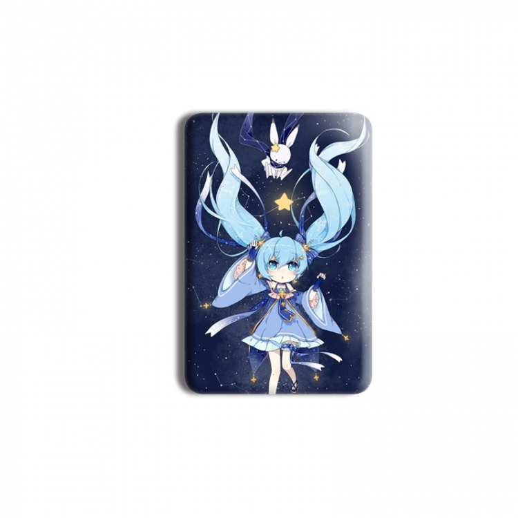 Hatsune Miku Anime square tinplate badge chest badge 40X60CM price for 5 pcs