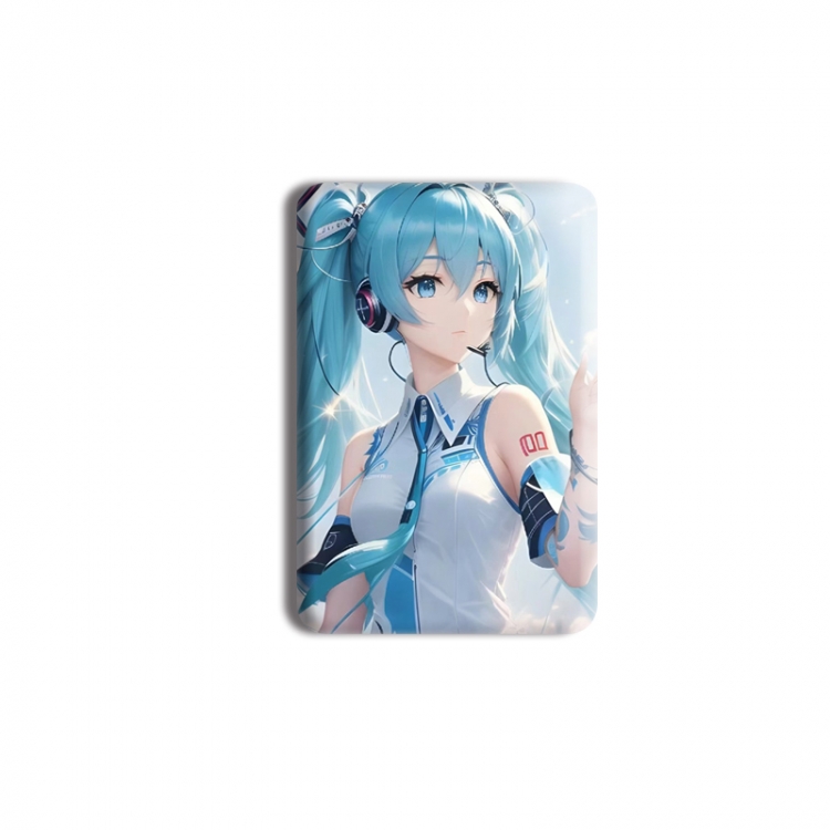 Hatsune Miku Anime square tinplate badge chest badge 40X60CM price for 5 pcs