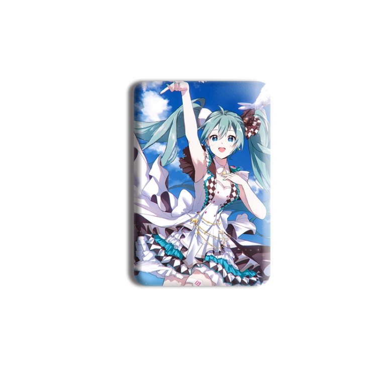 Hatsune Miku Anime square tinplate badge chest badge 40X60CM price for 5 pcs