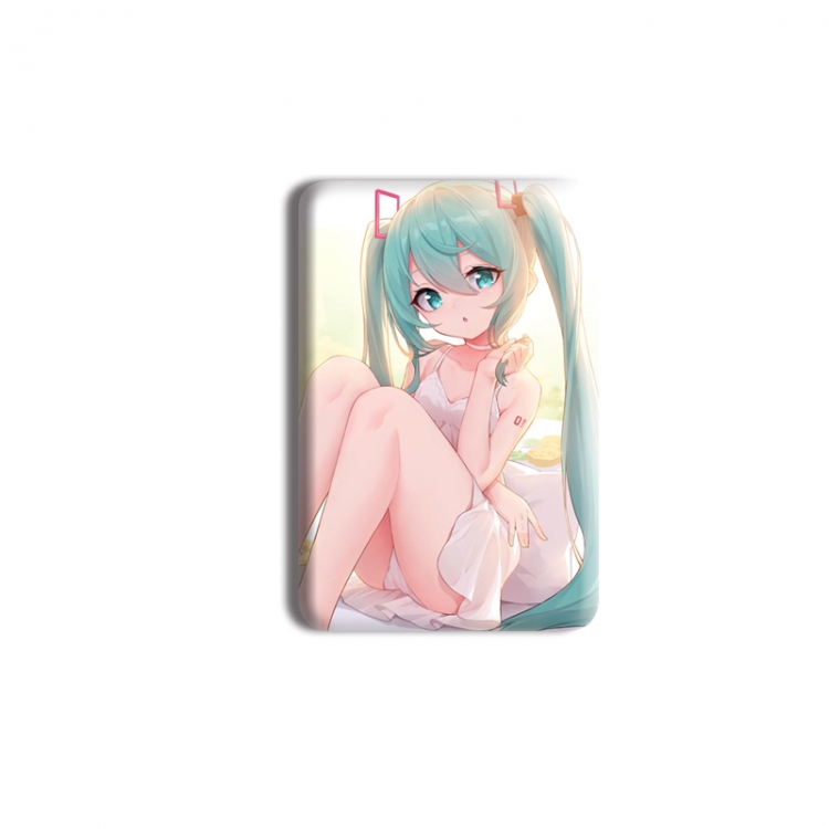 Hatsune Miku Anime square tinplate badge chest badge 40X60CM price for 5 pcs