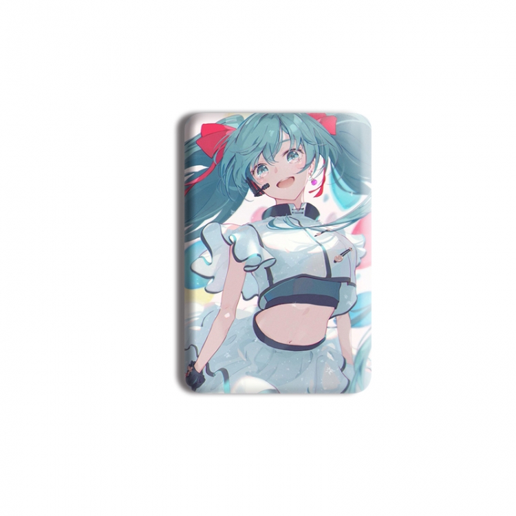 Hatsune Miku Anime square tinplate badge chest badge 40X60CM price for 5 pcs